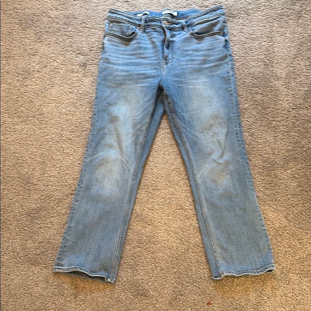 Vigoss Light Blue Straight Leg crop Jeans